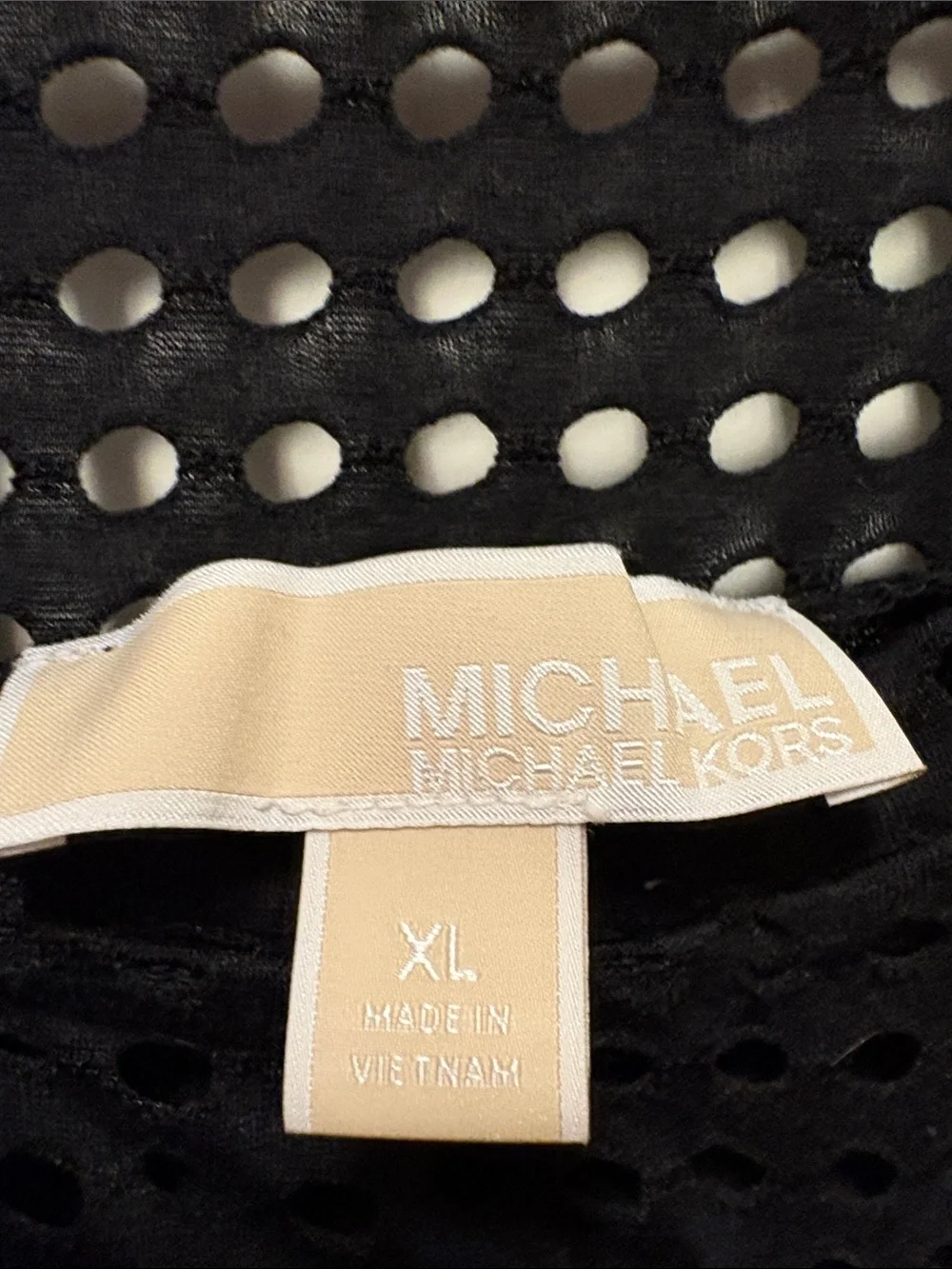 MICHAEL Michael Kors Black Mesh Yoke Dress - XL
